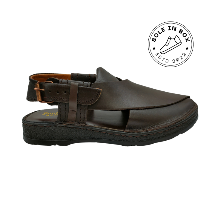 Punto%20Zero%20Brown%20Leather%20Peshawari%20Chappal%20-%20Image%205