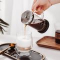 French Press Coffee Maker 1 Liter, Glass Coffee Maker, Hand Press Coffee Mug, Stainless Steel Filter Coffee Press Pot. 