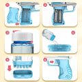 Bubble Machine Automatic Electric Gatling Bubble Guns Bubble Maker 32 Hole Bubble Gun With 1 Liquid Bottle Outdoor Fun Kids Toys for Boys and Girls /  Pack Of 5 Pcs Bubble Liquid 10ML (NOT INCLUDED). 