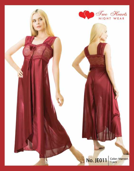 Nighty%20-%20Maroon%20Colour%20Long%20Ladies%20Night%20Suit%20For%20Women%20-%20Image%203
