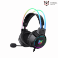 ONIKUMA-X15 PRO RGB HEAD BEAM WITH MIC, 3.5MM WIRED EARPHONES, DURABLE STEREO SURROUND, RGB GAMING HEADSET. 