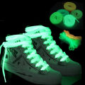 Luminous Glow In The Dark Fluorescent Shoelaces Flat Sports Casual Light Sport Shoes Accessories Shoe Laces Night Round Popular Lace Glowing For Running Basketball Sneakers Roller Skates Athletic. 