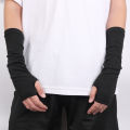 【Qian poem li Store】Cool Street Anime Dark Ninja Style Arm Fashion Cosplay Ninja Knitted Half-Finger Sleeves. 