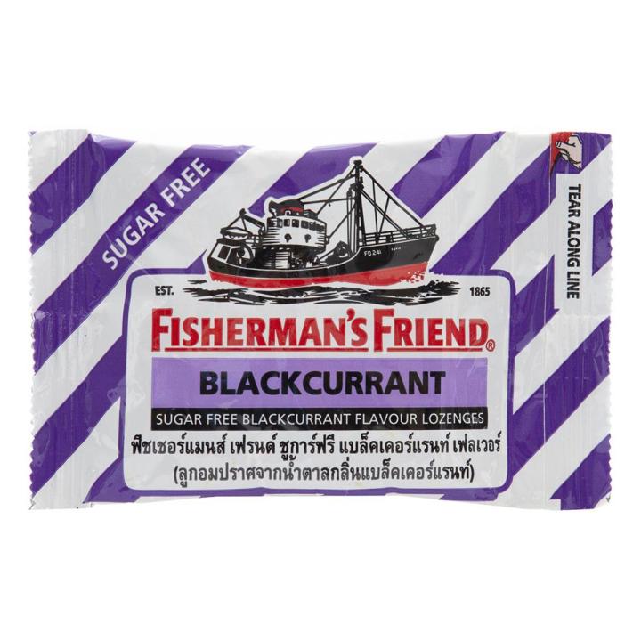 Fishermans Friend Blackcurrant Flavor Lozenges Sugar Free Candy 25g.