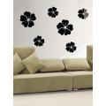 size- 2 x 1 Feet - Sada Bahar Vinca Rose Flower floral Patch Festive Ramzan self adhesive Wall stickers for girls, boys, office, room, home decoration decor lovers - Black color- Lucky garnet. 