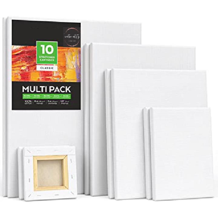 Pack of 20 Canvas 4x4+ 6x6+ 8x8+ 10x10+ 12x12 Canvas For Painting ...