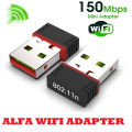 Mini ALFA Wifi Adapter/Catcher 300-Mbps Alfa Usb LAN Card For Computer Laptop Fast Speed Adapter. 