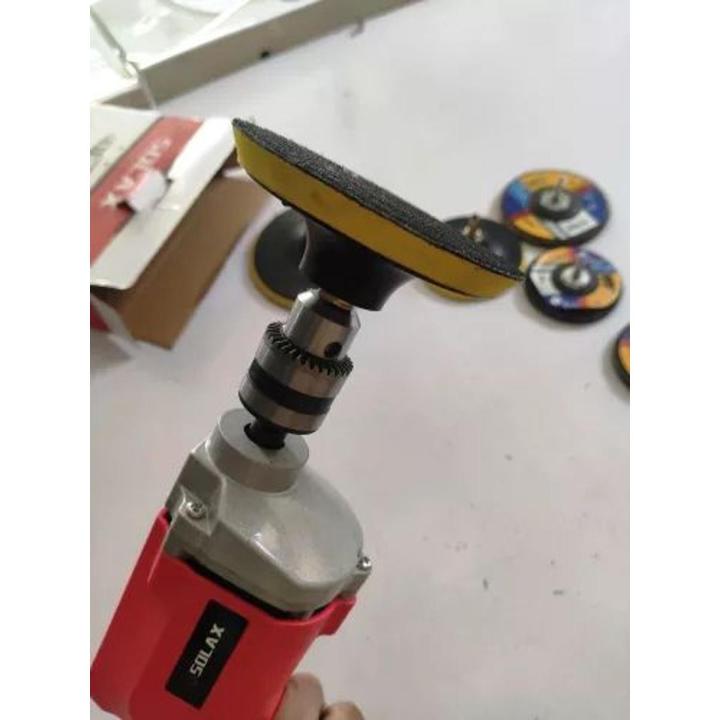 10Pcs 4,5,7'' Sanding Disc Sandpaper Hook Loop 36/60/80/100/120 Grits + Backer Pad with Drill Adapter Drill Grinder Rotary Tools Attachment For Polishing Tool