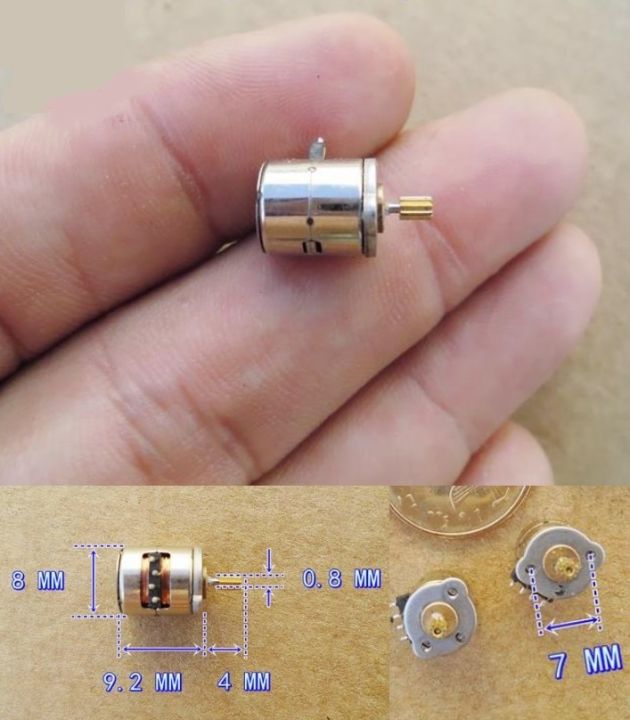 1pcs stepper motor Two-phase four-wire micro 8*9.5 with gear