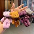 Stuffed Animal Bear Pendant Plush Teddy Bear Key-chains ,Bag Charm keyring - Silicon keychain - keychain for boys - keychain for kids - keychain for girls - keychain for bag - stationary - keychain for car - customized keychain - High quality. 