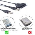 USB 2.0 to Sata Cable SATA to USB 2.0 Cable Adapter for 2.5" HDD SSD Hard Drive Connector 22 Pin 7+15 SATA 1 2 3 External Drive Converter Cloning Data Recovery for PS4, Win10/8.1/8/7/Vista/XP, Mac OS, SSD Adapter. 