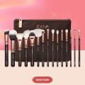 Zoeva 15pcs Makeup Brushes Set with Pouch Makeup - Artist Essentials Set - Soft Bristles & Luxury Brush Set. 