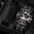 [ New ] Fashion Business Geneva Calendar Watch Personality Men's Steel Belt Watch Business Suit. 