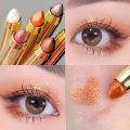 YZS Double Head Metallic Lazy Eyeshadow Stick Shimmer Eyeshadow Pencil Waterproof Long Lasting Highlight Pen Makeup Beauty. 