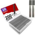 200Pcs/Box Flat Lead 2B 1.8 mm Holder Pen Mechanical Pencil for Draft Drawing Art Sketching Calligraphy Marking Lead School Straggle Steipos. 