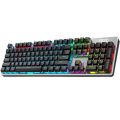 AOC GK410 RGB MECHANICAL GAMING KEYBOARd WiTH BLUE SWiTCH. 
