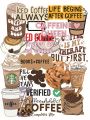 Multiple Coffee Stickers Aesthetic and Cool Stickers in Different Varieties Best for Girls and Boys Who Love Coffee and Decoration. 