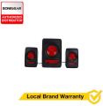 Quatro V Speakers – Black & Red. 