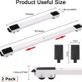 2 Pcs Mobile Furniture Roller Pedestal Lifter, Extendable Tools Set Heavy Weight Refrigerator Appliance Mover Transport Moving Tool Adjustable Metal Dolly Stand for Washer Dryer Moveable Small and Large Appliances Can Bear 300 Kg Non-Slip With Wheels Base. 