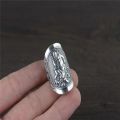 [ New ] Imitation Thai Silver Retro Ethnic Style Voldemort Zhong Kui Distressed Man's Ring Personality Trend Lucky Men Open Ended Ring. 