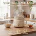 Electric Cooker - Electric Stove - Electric Hot Pot, 1.5L Non-stick Ramen Cooker, Multi-Function Electric Pot for Pasta, Noodles, Steak, Egg, Electric Cooker with Dual Power Control, Over-Heating and Boil Dry Protection. 