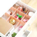 Pack of 4 Adjustable Plastic Drawer Organiser Seperators Partion for drawers Space-saving Home Organiser. 