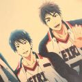 Kuroko Basketball Poster Classic Anime Cartoon Kraft Wall Stickers Cartoon Decorative Painting 51.5x36cm. 