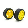 Pack Of 2 - Wheels For Robot Base DIY Robotics And Arduino. 