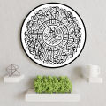Surah Al-Kafirun Round Calligraphy Islamic Reusable Stencil for Canvas and wall painting. ID #4226. 