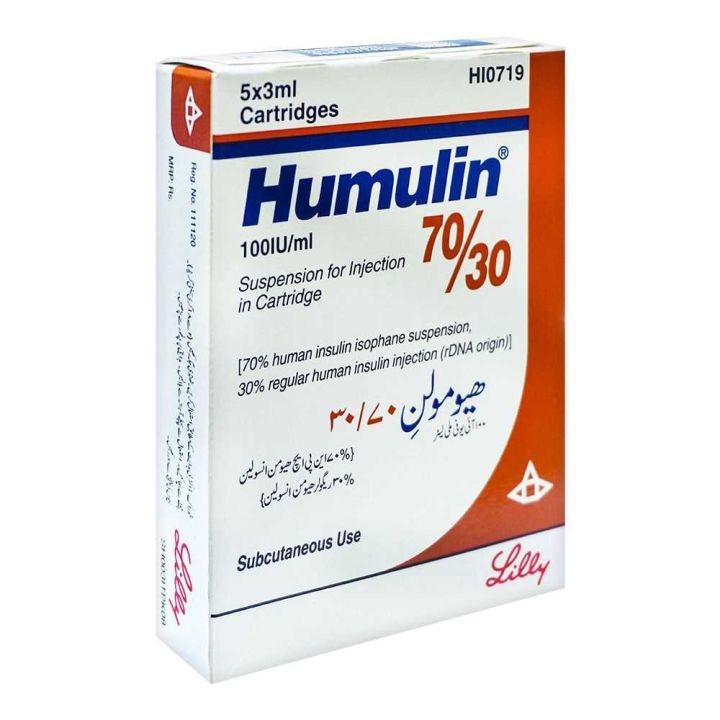 Humalin 70/30 pack of 5 penfill *3ml