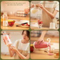 500ml Portable 2400mAh Wireless Fruit Mixers USB juicer Fresh Juice Bottle Blender Plus 6 Blades Food Milkshake Ice Crush Cup. 