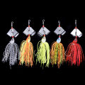 MeterMall 14cm Fishing Lure 5 Color Heart-shaped Rotating Sequins Fishing Bait Suitable For Freshwater Saltwater. 