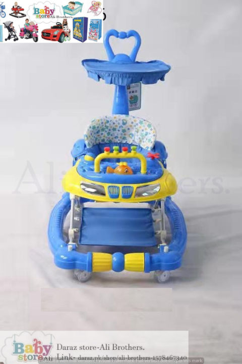 2352-56-Baby%203-1%20Stroller%20Walker,%20swing%20With%20Sun%20Roof%20&%20Lights,%20Piano%20Music,Playing%20Toys%20&%20Back%20Side%20Breathable%20Seat%20Thailand%20Made%20With%20Box%20Pack%20-%20Image%203