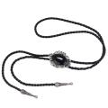 Indian Western Cowboy Black Bolo Tie Rodeo Dance Necktie Bootlace Ties. 