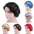 【DM bag factory Store】Silk Women Sleep Shower Cap Bath Towel Hair Dry Quick Elastic Hair Care Bonnet Wrap Hat. 