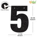 Glitter Banner 7" Inch Customize Banner in Black, A To Z Alphabets Letters, Wall Hanging Decoration, Happy New Year, Bridal Shower, Baby Shower, Wedding Anniversary, Birthday Party Decoration, Welcome Home. 