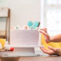 Cake Turn Table Cake Decorating Icing Rotating Turntable Stand White Plastic Fondant Diy Baking Rotating Tray. 