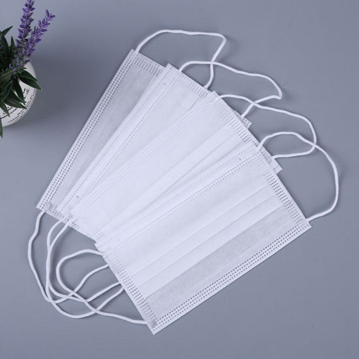 Disposable%20Face%20Mask%20White%203%20Protective%20Layers,%20Nose%20Pin%20Cover%20Pack%20Of%2050Pcs%20For%20Adult%20-%20Image%203