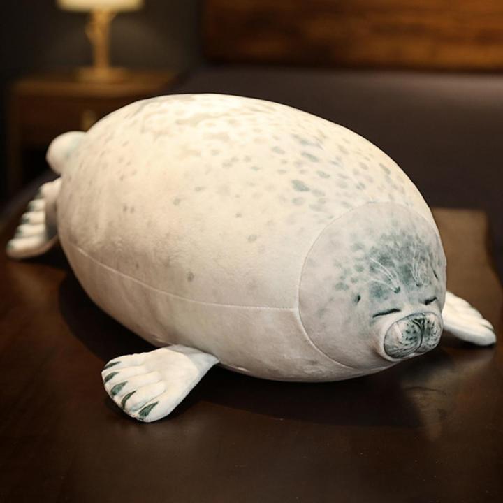 20CM Angry Blob Seal Pillow Chubby 3D Novelty Sea Lion Doll Plush Stuffed Toy Baby Sleeping Throw Pillow Gifts for Kids Girls