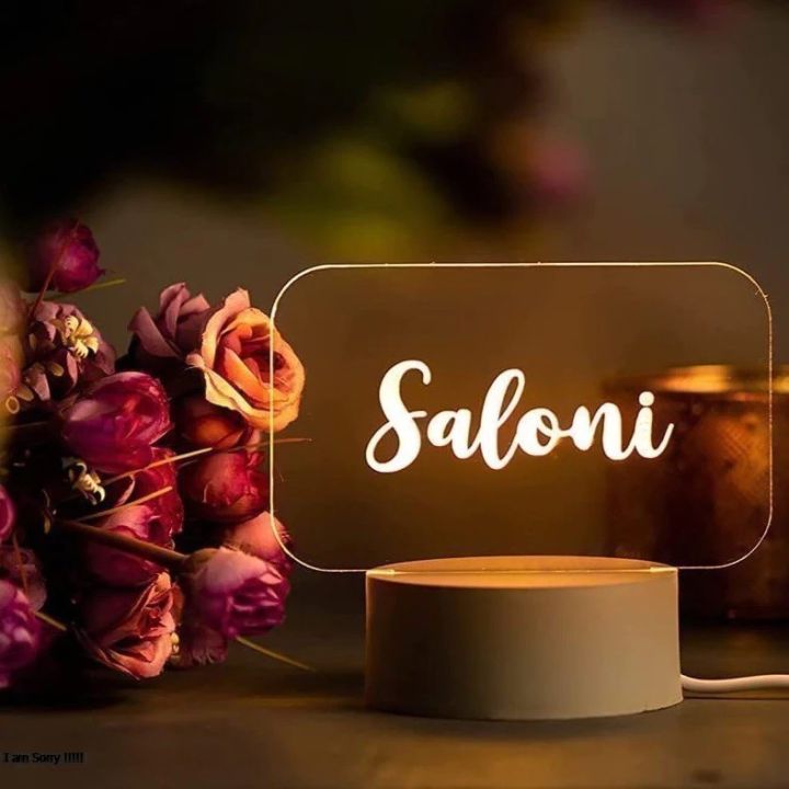 Customize 3d Name illusion lamp, 3D Light Lamp, Night Lamp, Decoration Piece, Gift Piece