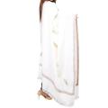 White 4 Side Embriored Kashmiri Shawl SHL-167-1. 