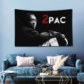 America Rapper 2PAC Tupac Shakur Flag Polyester Digital Printing Banner for Wall Art Out Door Decoration With Brass Grommets. 