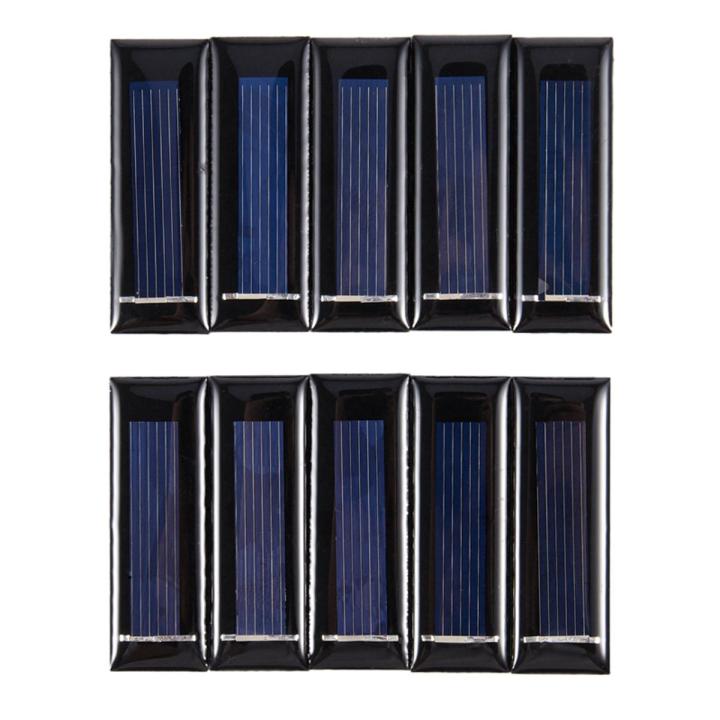 ARELENE 10Pcs Mini Solar Panel New 0.5V 100mA Solar Cells Photovoltaic panels Module Sun charger DIY 53*18*2.5mm