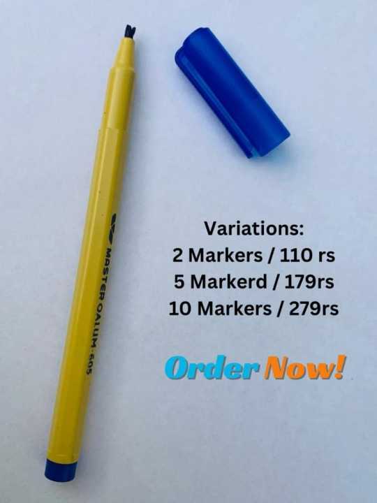 Double line cut marker for margin lines in board exams. Blue and Black Color