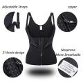 Adjustable Shoulder Strap Waist Trainer Vest Corset Women Zipper Hook Body Shaper Plus Size Waist Cincher Tummy. 
