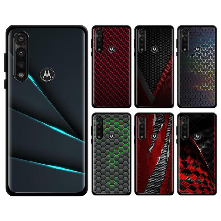 Car Carbon Cibre Print for Moto G8 G9 Play E7 Plus Power Lite One Fusion E6s Edge G Stylus Phone Case Silicone Shell Coque
