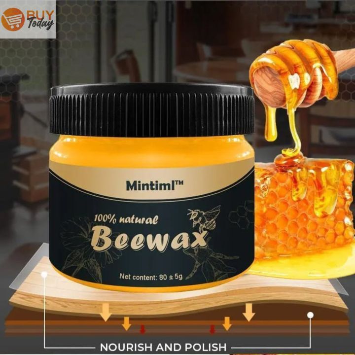 Beeswax Furniture Polish ,Wood Seasoning Beeswax - Natural Wood Wax Traditional Beeswax Polish for Wood & Furniture ,Beeswax Wood Polish and Cleaner for Furniture Care (85g)-Buytoday