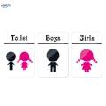 Children Restroom Sign WC Sign Washroom Plaque Self-sticks Wardrobe Decor for Bathroom Restroom. 