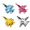 Pack Of 12 Mini Metal Fighter Jets Set For Kids | Push And Go Unbreakable Friction Powered Airplane Model Set Toys - Multicolor. 