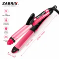 ZABRIX Original 2-in-1 Hair Straightener & Curler – Professional Ceramic Hair Styler with Fast Heat Technology | Salon-Quality Straightening & Curling Tool. 